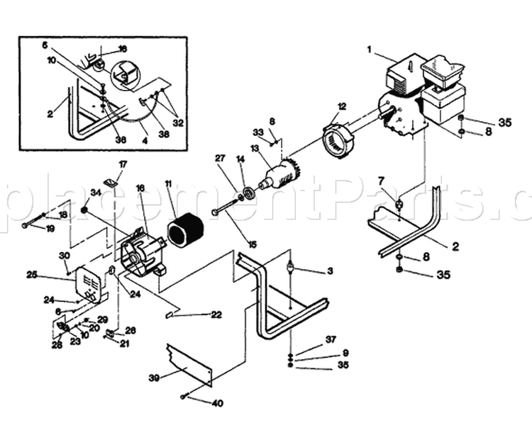 Page A Diagram and Parts List for 9530-0  Briggs and Stratton Generator